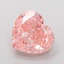2.79 Ct. Fancy Intense  Pink Heart Lab Grown Diamond