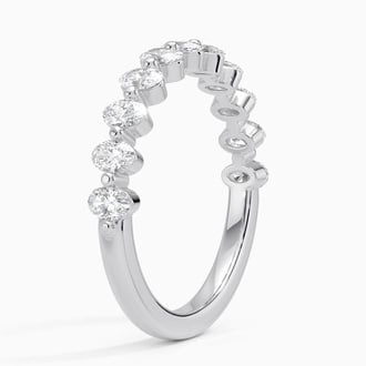 Ellipse Oval Diamond Ring in Platinum