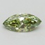 1.00 Ct. Fancy Vivid Green Marquise Lab Grown Diamond
