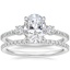 18K White Gold Lyra Diamond Ring (1/4 ct. tw.) with Luxe Ballad Diamond Ring (1/4 ct. tw.)
