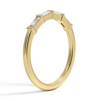Custom Four Stone Baguette Lab Diamond Ring