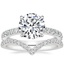 18K White Gold Luxe Heritage Diamond Ring (1/3 ct. tw.) with Elongated Luxe Flair Diamond Ring