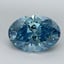 1.59 Ct. Fancy Vivid Malibu Blue Oval Lab Grown Diamond