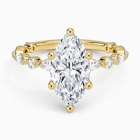 18K Yellow Gold Versailles Three-Quarter Coverage Diamond Ring (1/2 ct. tw.)