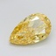 1.28 Ct. Fancy Vivid Yellow Pear Lab Grown Diamond