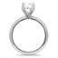 Emerald Cut Diamond Hidden Accent Engagement Ring, smallview