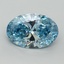 5.06 Ct. Fancy Vivid Blue Oval Lab Grown Diamond