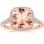14K Rose Gold Joy Half Coverage Diamond Ring, smalltop view