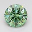 2.03 Ct. Fancy Vivid Green Round Lab Grown Diamond