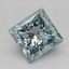 1.82 Ct. Fancy Intense Green Blue Princess Lab Grown Diamond