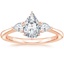 14K Rose Gold Petite Opera Three Stone Diamond Ring (1/4 ct. tw.), smalltop view