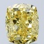 2.06 Ct. Fancy Vivid Yellow Cushion Lab Grown Diamond