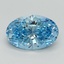 3.14 Ct. Fancy Vivid Blue Oval Lab Grown Diamond