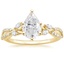 18K Yellow Gold Luxe Willow Diamond Ring (1/4 ct. tw.), smalltop view