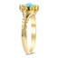 The Andora Ring, smalltop view on a hand