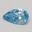 0.51 Ct. Fancy Vivid Blue Pear Lab Grown Diamond