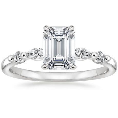 Platinum Petite Versailles Diamond Bridal Set (3/8 ct. tw.)