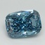 1.59 Ct. Fancy Vivid Blue Cushion Lab Grown Diamond