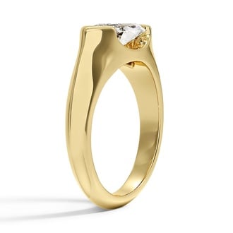 Custom Semi-Bezel Horizontal Marquise Diamond Ring