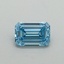 0.40 Ct. Fancy Vivid Blue Emerald Lab Grown Diamond