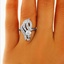 The Navaeh Ring, smalltop view on a hand