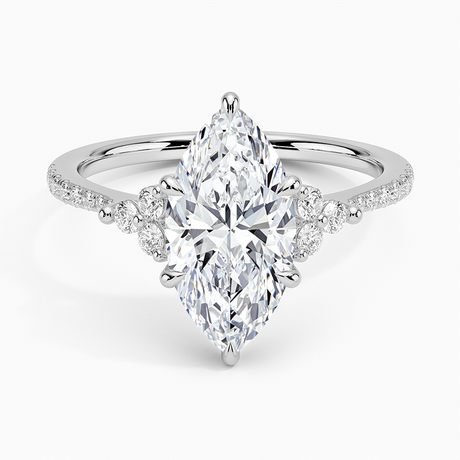 18K White Gold Melody Pavé Diamond Ring