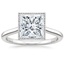 18K White Gold Margot Bezel Ring, smalltop view