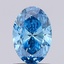 1.54 Ct. Fancy Vivid Blue Oval Lab Grown Diamond
