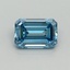 1.00 Ct. Fancy Vivid Blue Emerald Lab Grown Diamond