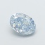 1.02 Ct. Fancy Vivid  Blue Oval Lab Grown Diamond