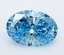 3.17 Ct. Fancy Vivid  Blue Oval Lab Grown Diamond