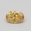 0.55 Ct. Fancy Vivid Yellow Oval Lab Grown Diamond