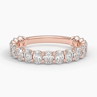 Oval Three-Quarter Coverage Lab Diamond Ring (1 1/2 ct. tw.) in 14K Rose Gold