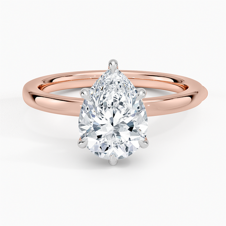 14K Rose Gold Platinum Mixed Metal Audrey 2mm Diamond Ring
