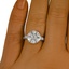 The Anemoon Ring, smallzoomed in top view on a hand