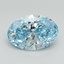 3.21 Ct. Fancy Vivid Blue Oval Lab Grown Diamond