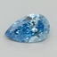 0.90 Ct. Fancy Vivid Blue Pear Lab Grown Diamond