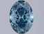 2.04 Ct. Fancy Vivid  Blue Oval Lab Grown Diamond
