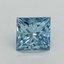 1.61 Ct. Fancy Vivid Blue Princess Lab Grown Diamond