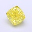 1.47 Ct. Fancy Vivid Yellow Cushion Lab Grown Diamond