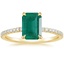 14K Yellow Gold Viviana Three-Quarter Coverage Diamond Ring, smalltop view