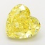 7.06 Ct. Fancy Yellow Heart Lab Grown Diamond