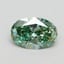 1.00 Ct. Fancy Vivid Green Oval Lab Grown Diamond