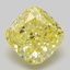 2.04 Ct. Fancy Intense Yellow Cushion Lab Grown Diamond