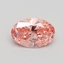 1.00 Ct. Fancy Intense Pink Oval Lab Grown Diamond
