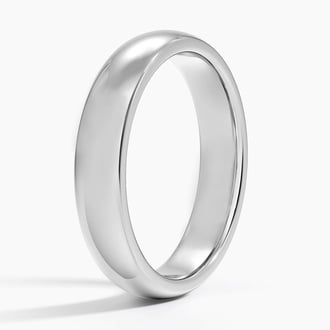 Fairmined Comfort Fit 4mm Wedding Ring in 18K White Gold