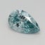 0.40 Ct. Fancy Vivid Bluish Green Pear Lab Grown Diamond