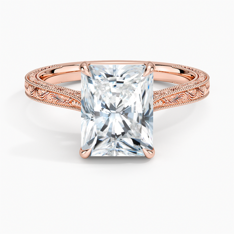 14K Rose Gold Elsie Engraved Ring