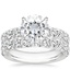 18KW Moissanite Ellora Diamond Bridal Set, smalltop view