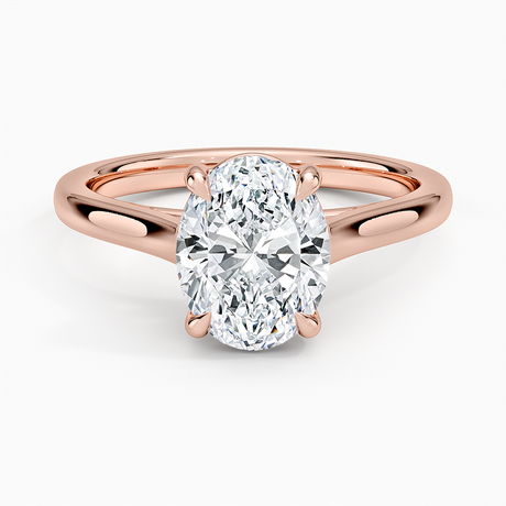 14K Rose Gold 2mm Provence Solitaire Ring